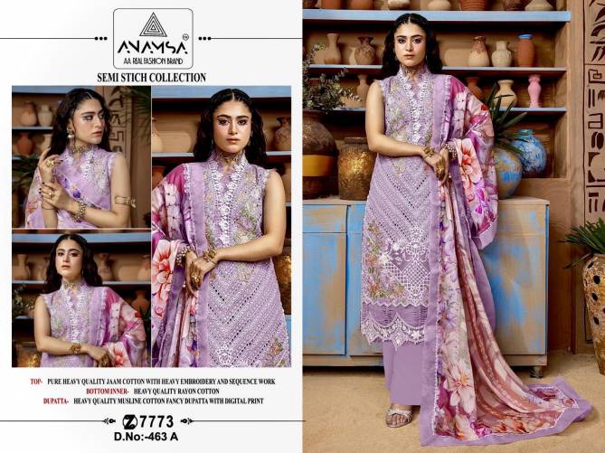 Anamsa 463 A To D Embroidery Jam Cotton Pakistani Suits Wholesale Price In Surat